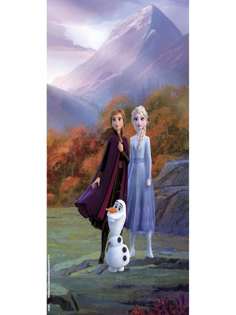 Rideaux Disney La Reine des Neiges 2 - modèle dans la forêt - 2 pièces 90x160 Multicolore - Kiabi