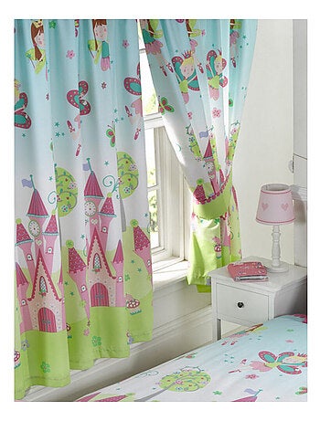 Rideaux doublés Château Princesses -La Princesse Dort - 168 cm x 183 cm