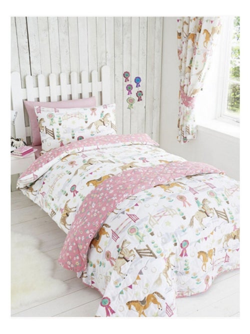 Rideaux doublés de Concours Hippique - 168 cm x 183 cm - Kiabi