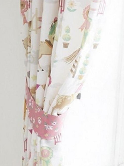 Rideaux doublés de Concours Hippique - 168 cm x 183 cm - Kiabi