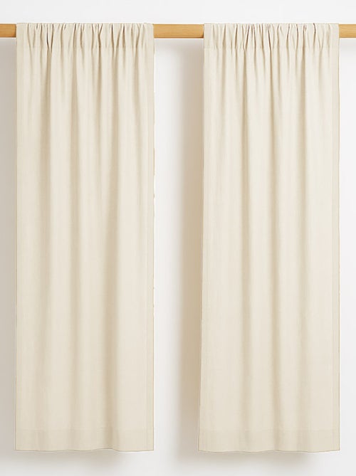 Rideaux en Gaze de Coton Bio Blanc - Kiabi