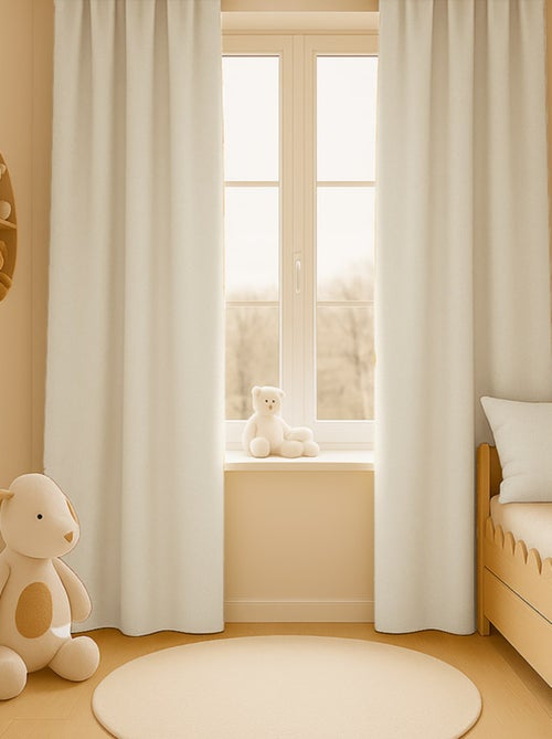 Rideaux en Gaze de Coton Bio Blanc - Kiabi