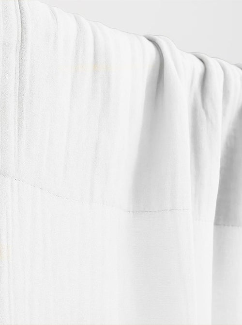 Rideaux en Gaze de Coton Bio Blanc - Kiabi