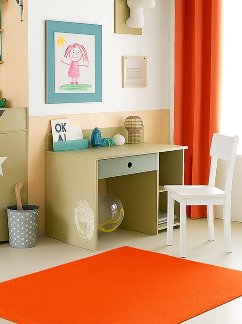 Rideaux en Gaze de Coton Bio Fraise - Kiabi