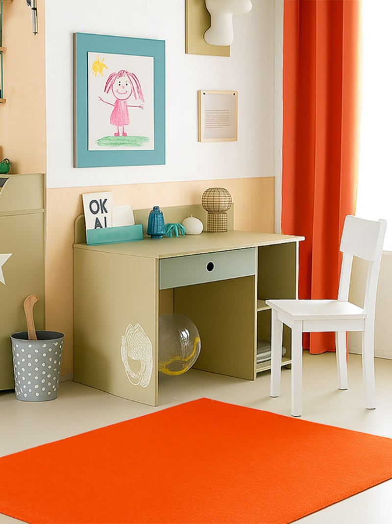 Rideaux en Gaze de Coton Bio Fraise Rouge - Kiabi