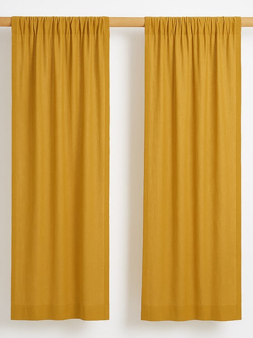 Rideaux en Gaze de Coton Bio Honey - Kiabi
