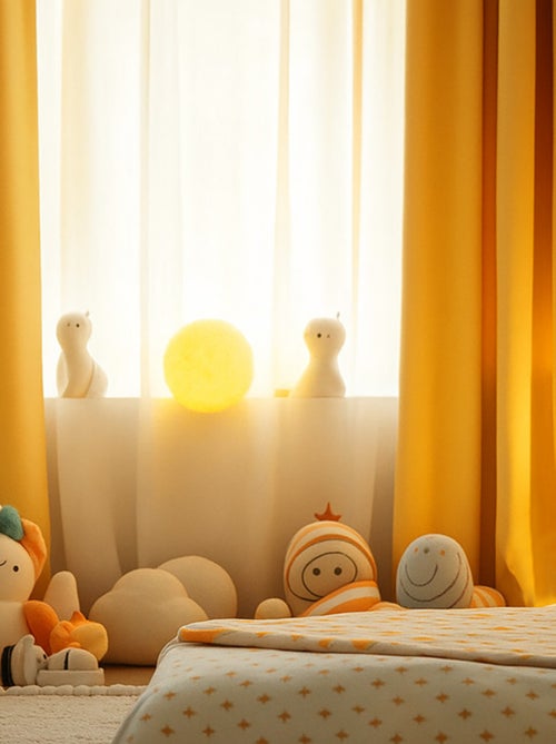 Rideaux en Gaze de Coton Bio Honey - Kiabi