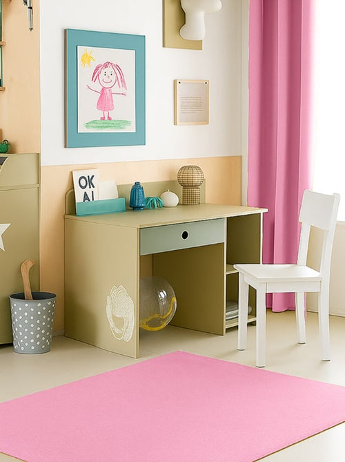 Rideaux en Gaze de Coton Bio Rose - Kiabi