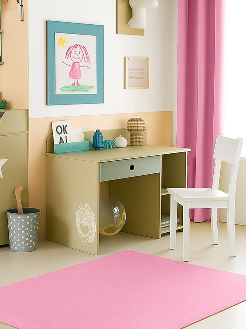 Rideaux en Gaze de Coton Bio Rose Rose - Kiabi