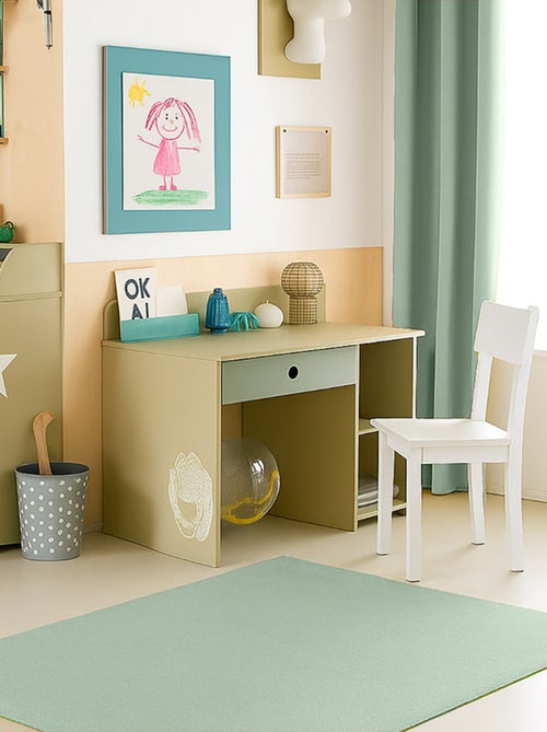 Rideaux en Gaze de Coton Bio Vert - Kiabi