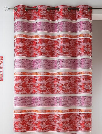 Rideaux en jacquard à rayures horizontales