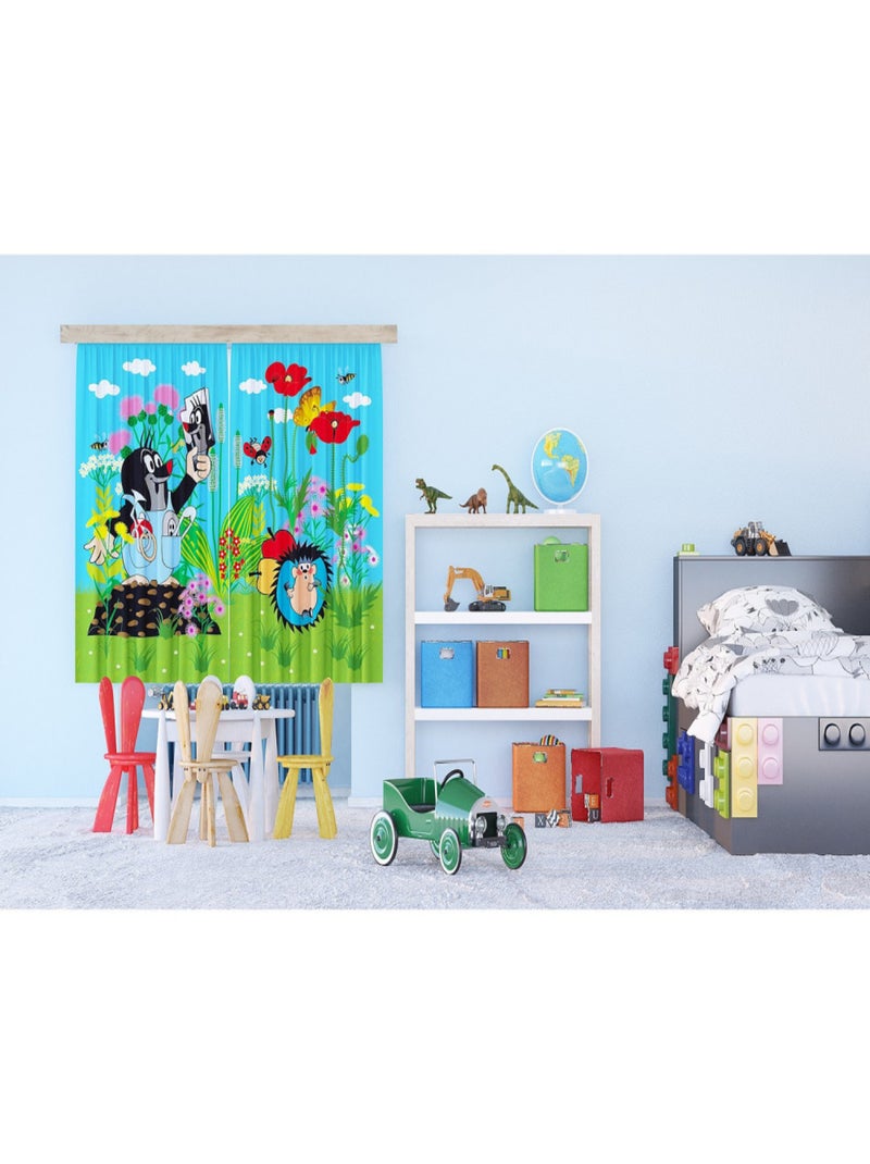 Rideaux jardin taupe - 2 pièces - L180 cm x H 160cm Multicolore - Kiabi