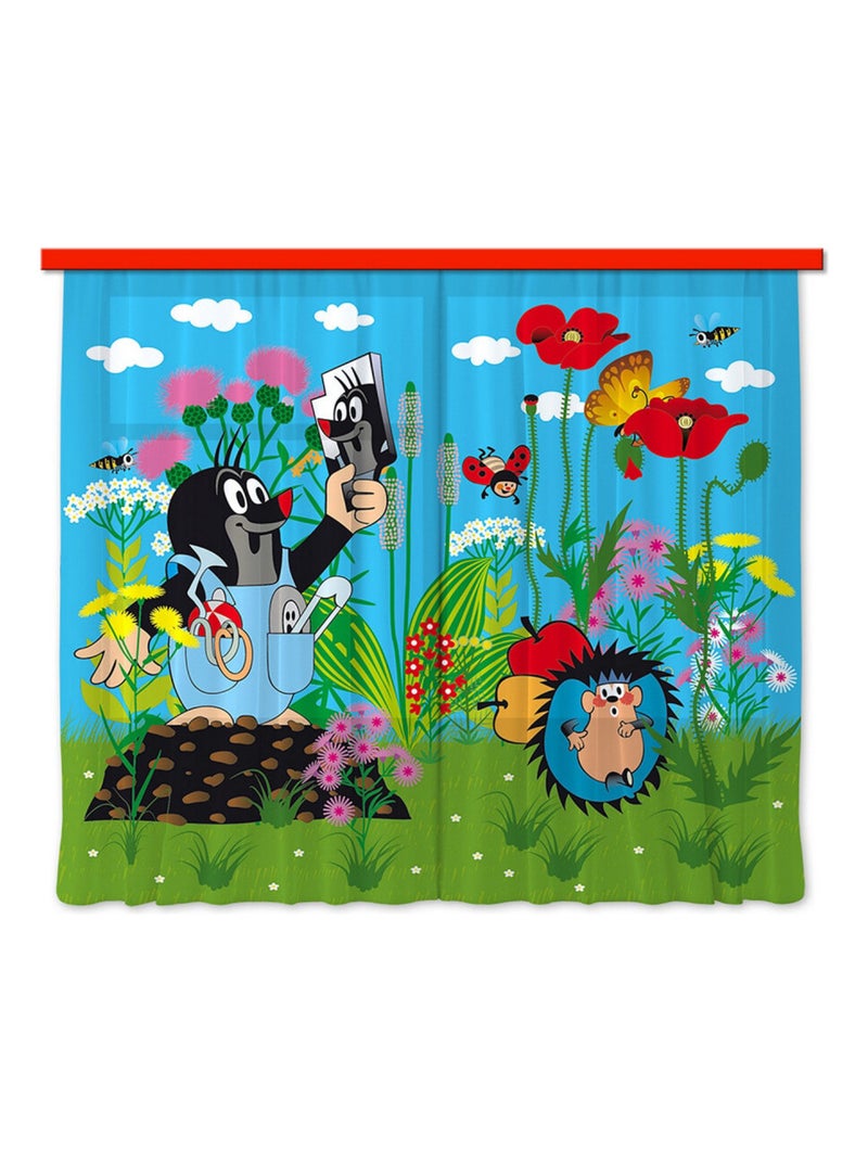 Rideaux jardin taupe - 2 pièces - L180 cm x H 160cm Multicolore - Kiabi