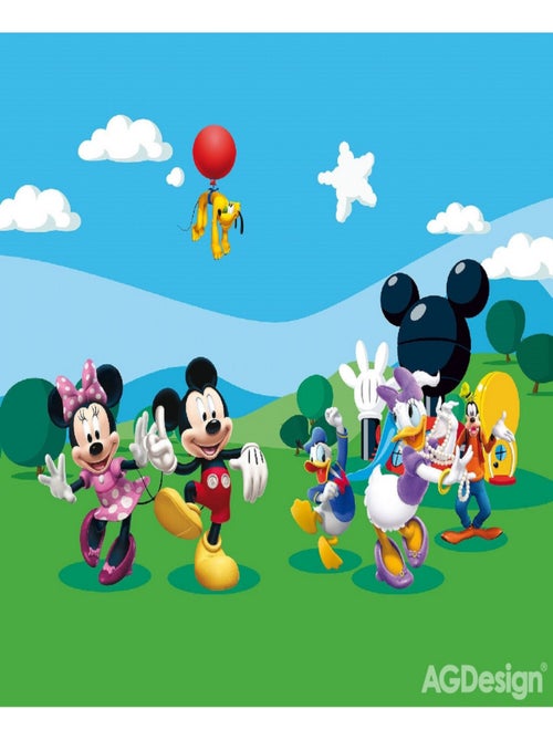 Rideaux La Maison de Mickey Disney-Voilage : 280x245 cm - Kiabi