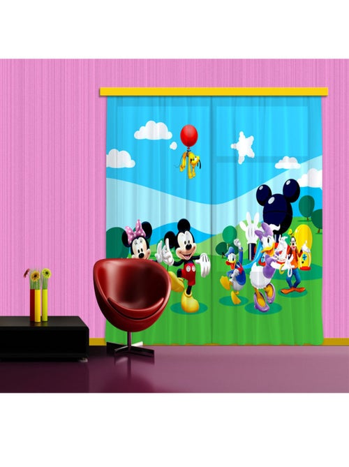 Rideaux La Maison de Mickey Disney-Voilage : 280x245 cm - Kiabi
