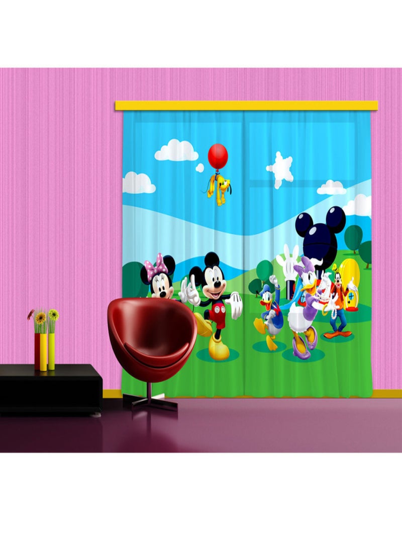 Rideaux La Maison de Mickey Disney-Voilage : 280x245 cm Multicolore - Kiabi