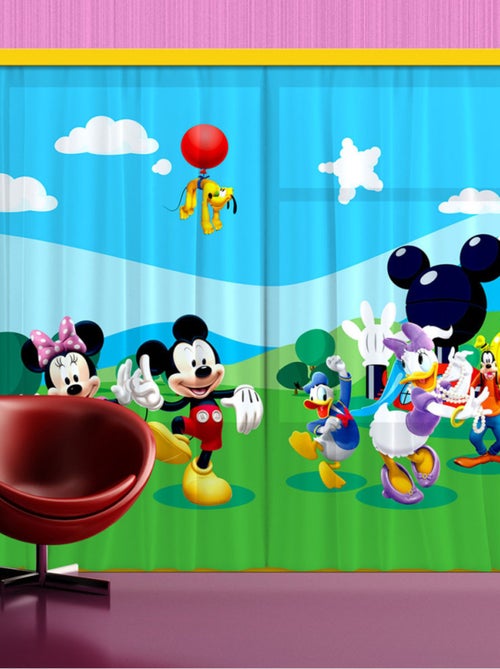 Rideaux La Maison de Mickey Disney-Voilage : 280x245 cm - Kiabi