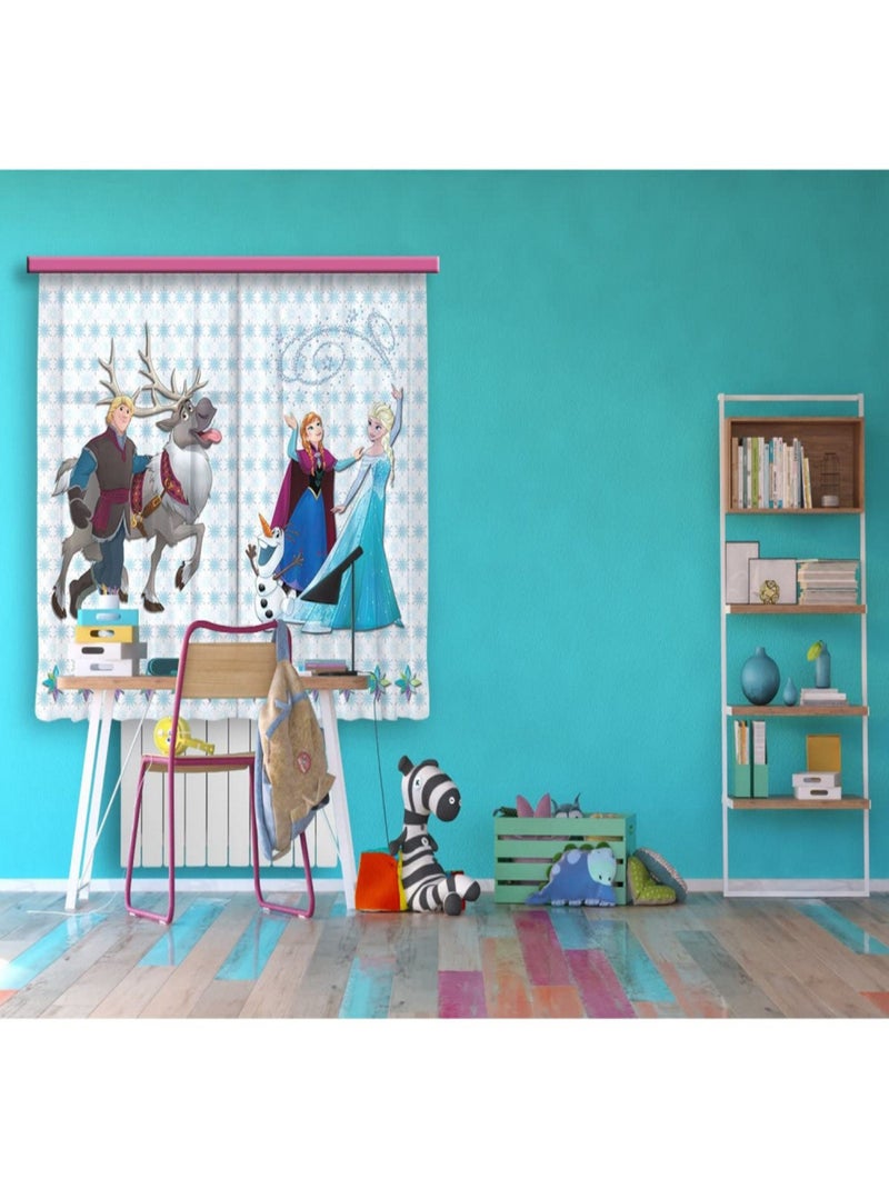 Rideaux La Reine des Neiges Disney-Voilage : 180x160 cm Multicolore - Kiabi