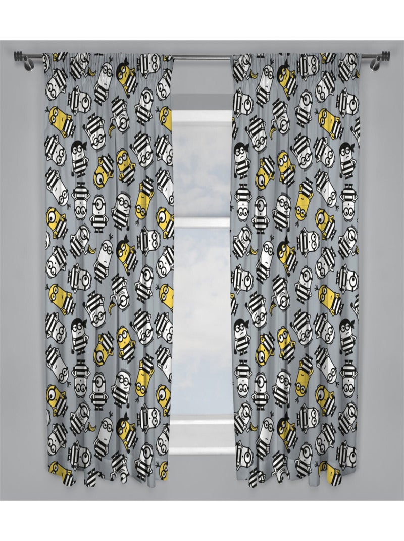 Rideaux Minions Jailbird H:1m38 Jaune - Kiabi
