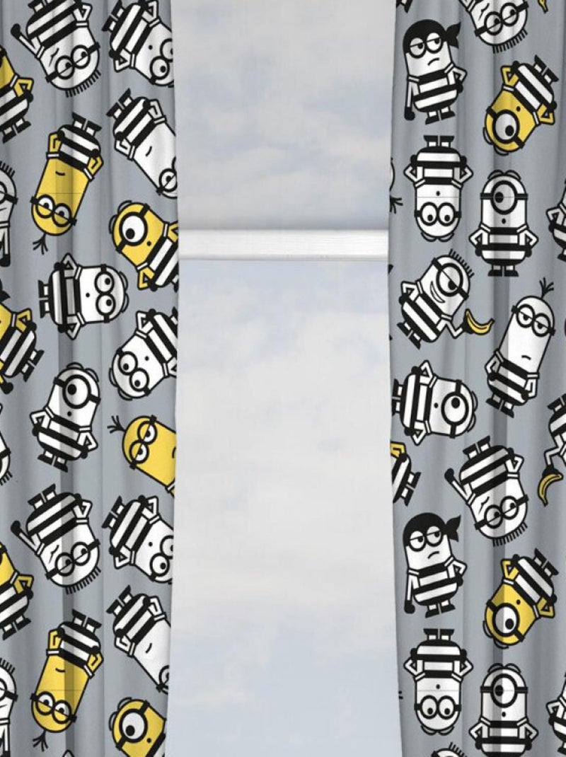 Rideaux Minions Jailbird H:1m38 Jaune - Kiabi