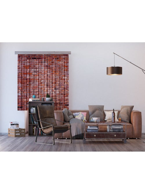 Rideaux mur de briques - 2 pièces - L180 cm x H 160cm - Kiabi