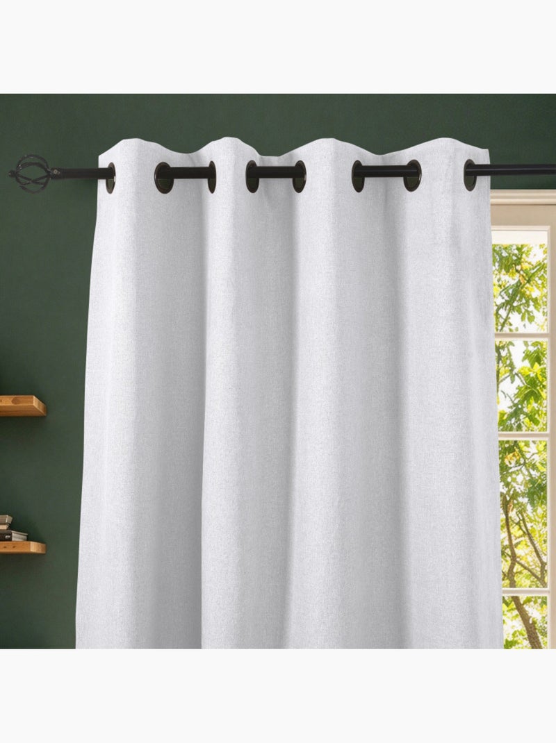 Rideaux occultant & obscurcissant - coton pur - 100% polyester Blanc - Kiabi