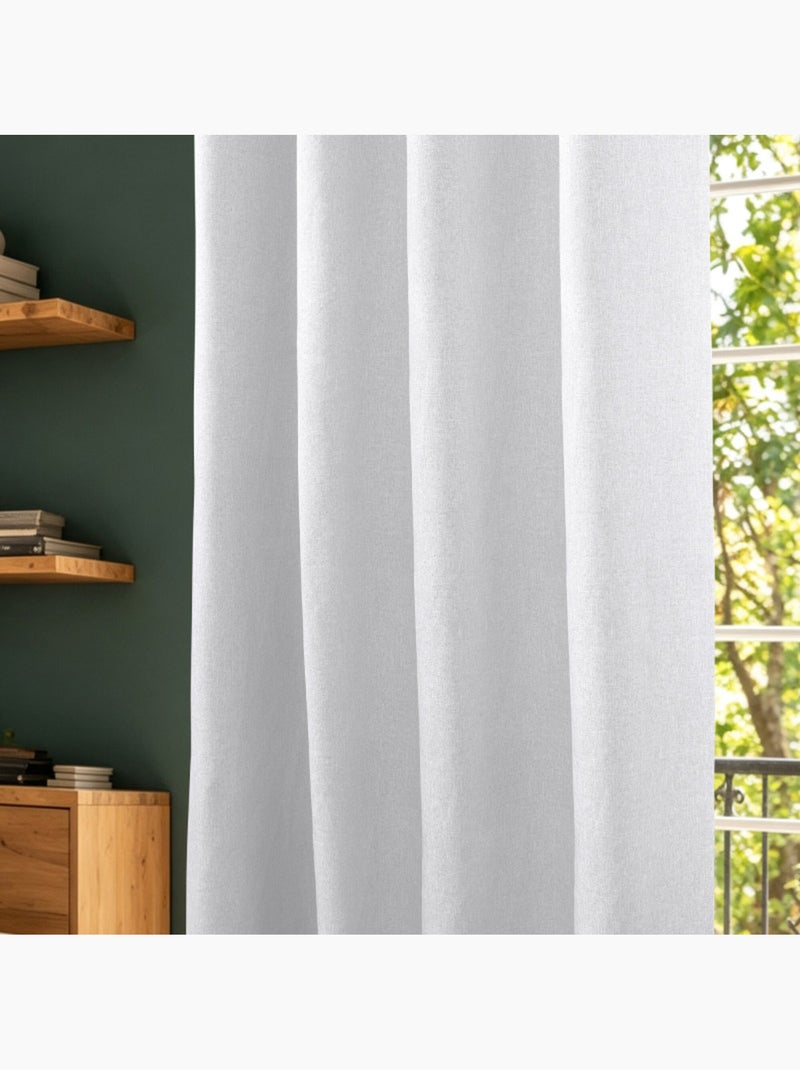 Rideaux occultant & obscurcissant - coton pur - 100% polyester Blanc - Kiabi