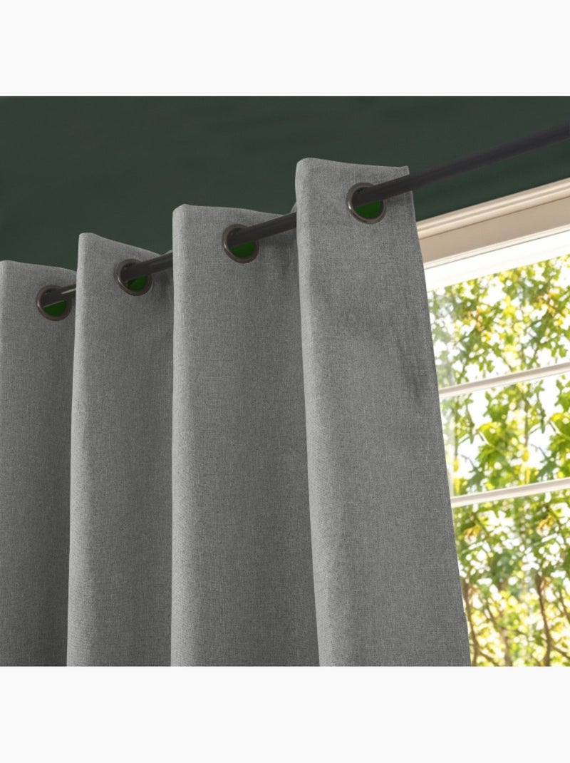 Rideaux occultant & obscurcissant - coton pur - 100% polyester Gris perle - Kiabi