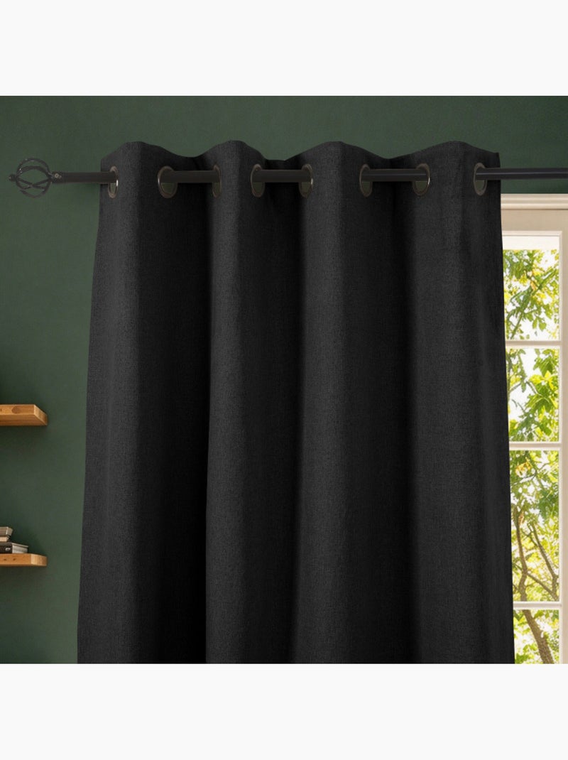 Rideaux occultant & obscurcissant - coton pur - 100% polyester Marron foncé - Kiabi