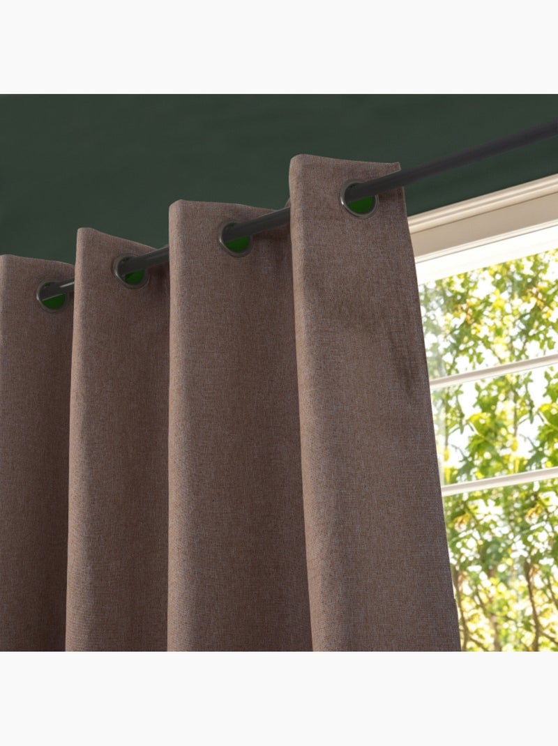 Rideaux occultant & obscurcissant - coton pur - 100% polyester Marron - Kiabi