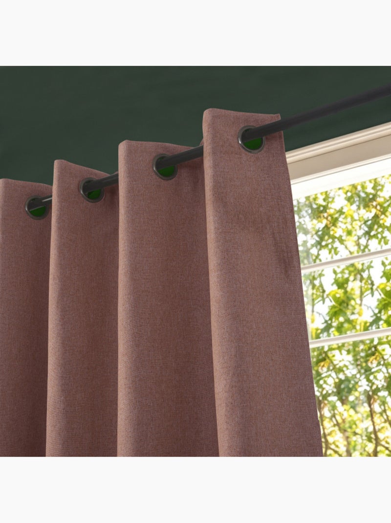 Rideaux occultant & obscurcissant - coton pur - 100% polyester Terracotta - Kiabi