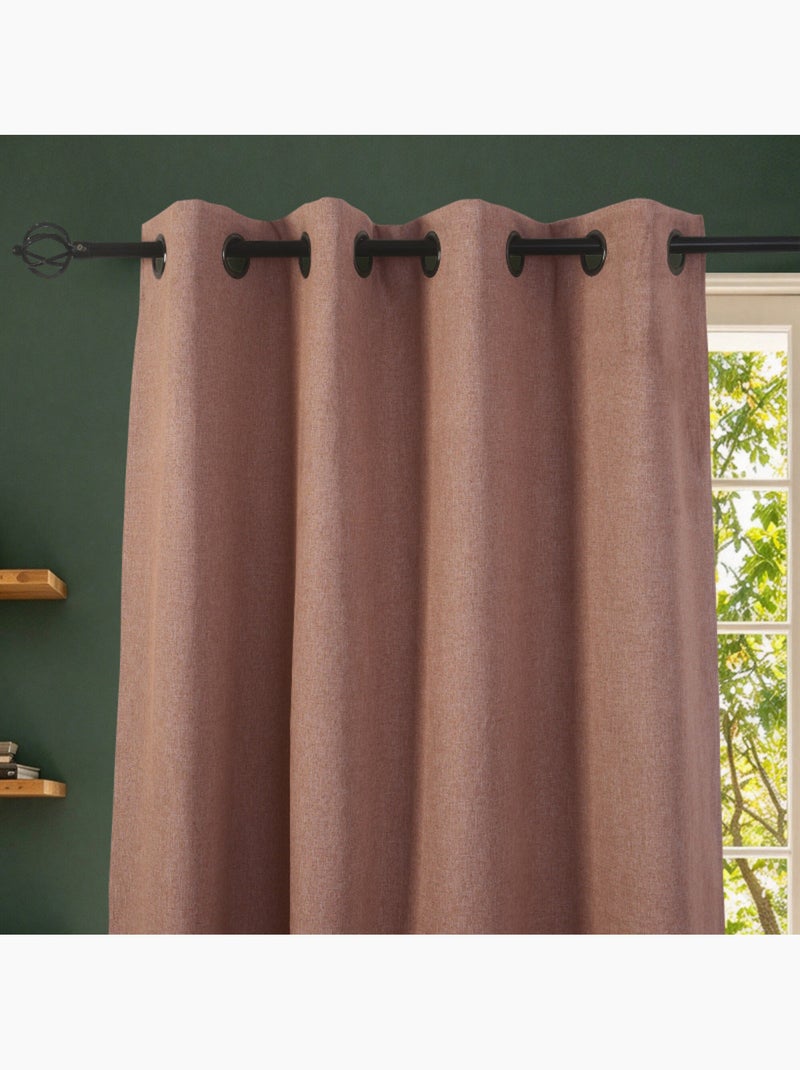 Rideaux occultant & obscurcissant - coton pur - 100% polyester Terracotta - Kiabi