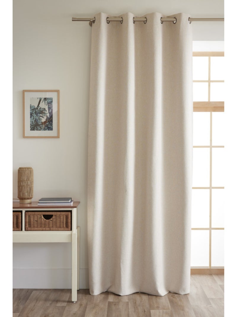Rideaux Occultant & Obscurcissant - Le Fil d'Ariane - 100% Polyester Beige sable - Kiabi