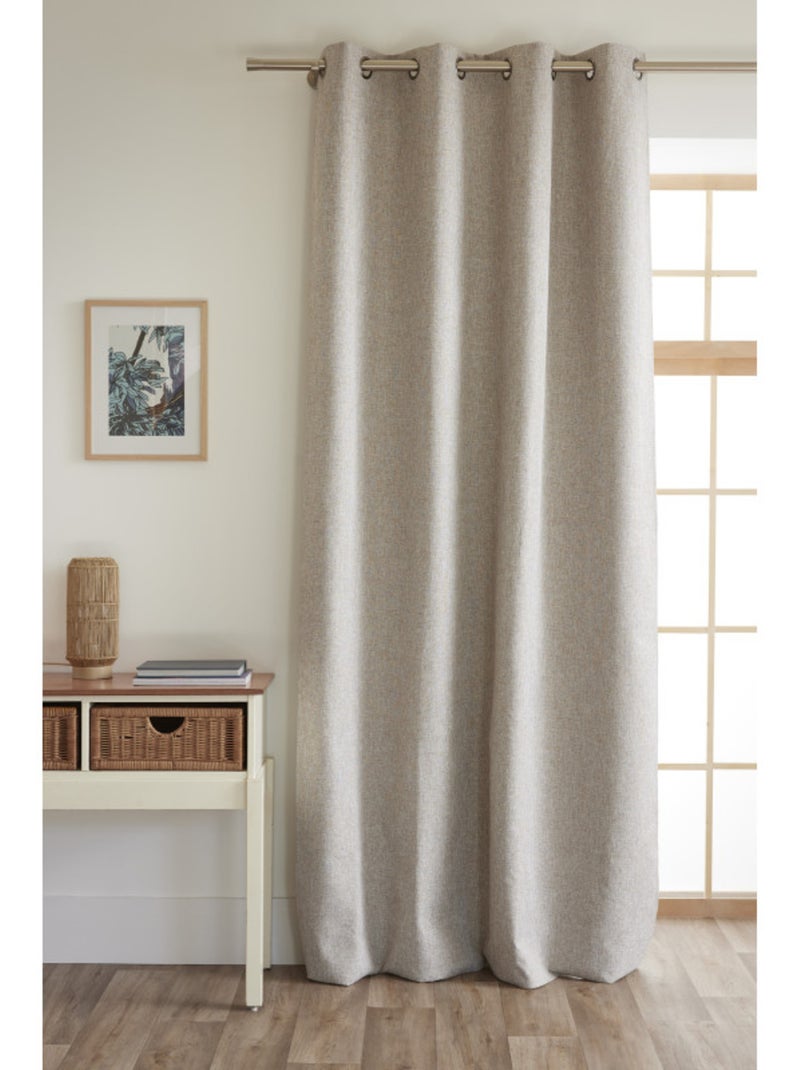 Rideaux Occultant & Obscurcissant - Le Fil d'Ariane - 100% Polyester Gris taupe - Kiabi