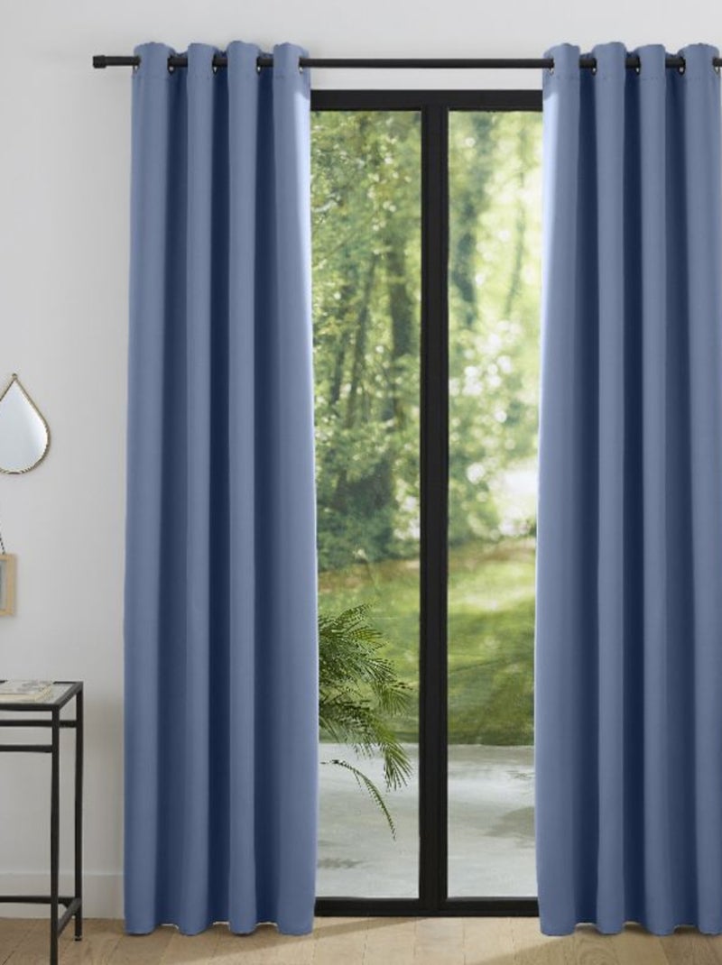 Rideaux Occultant & Obscurcissant - Univers Décor - 100% Polyester Bleu - Kiabi
