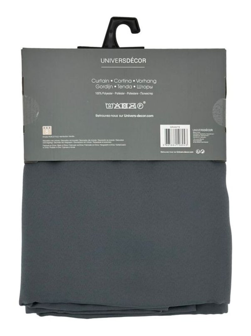 Rideaux Occultant & Obscurcissant - Univers Décor - 100% Polyester Gris - Kiabi