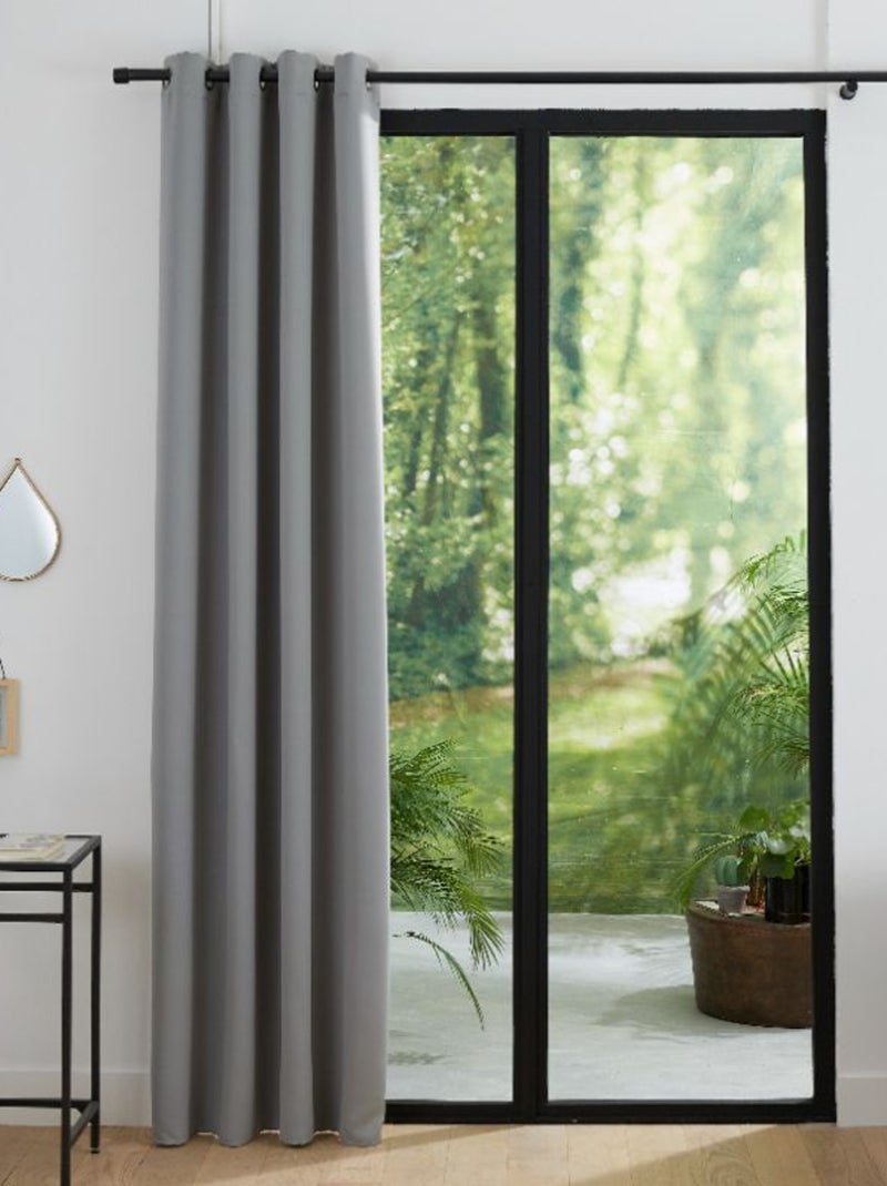 Rideaux Occultant & Obscurcissant - Univers Décor - 100% Polyester Gris - Kiabi