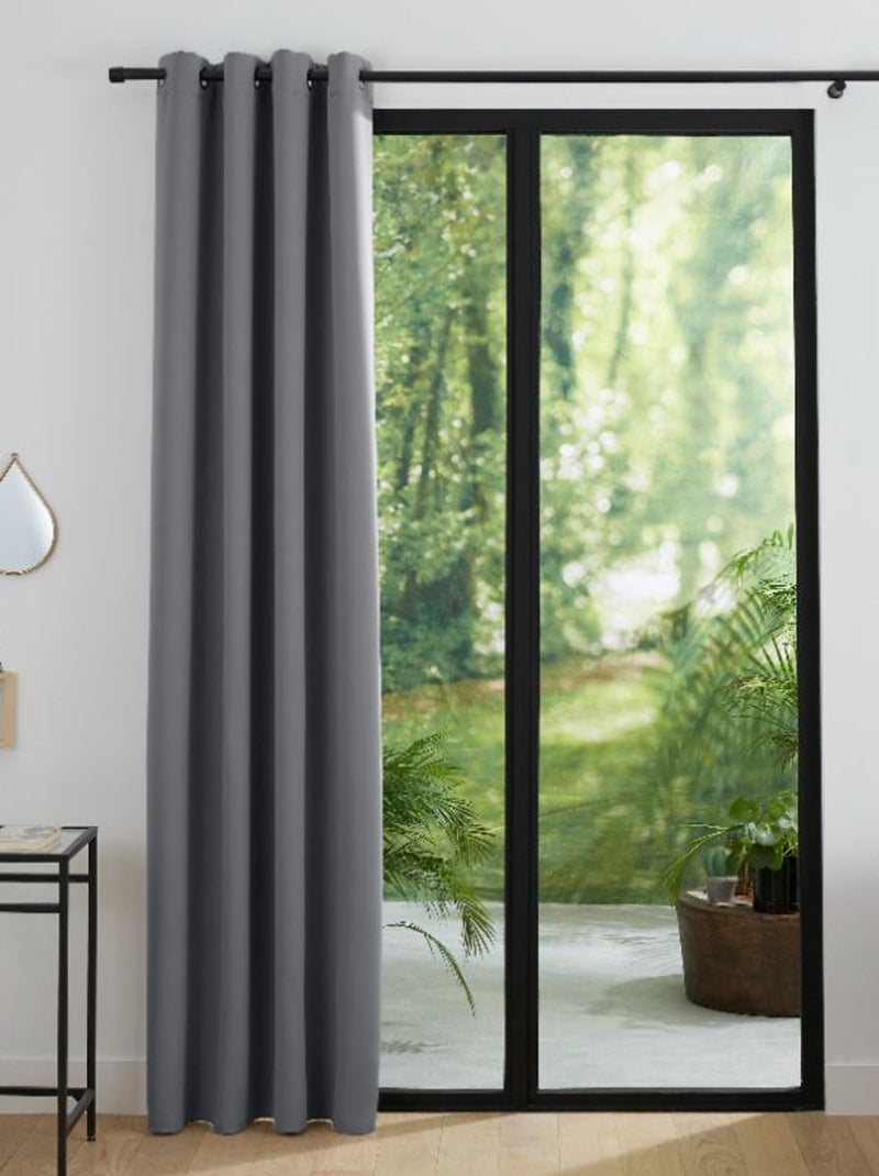 Rideaux Occultant & Obscurcissant - Univers Décor - 100% Polyester Gris - Kiabi
