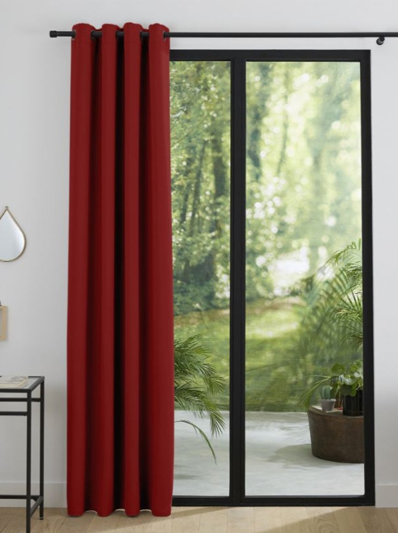 Rideaux Occultant & Obscurcissant - Univers Décor - 100% Polyester Rouge - Kiabi