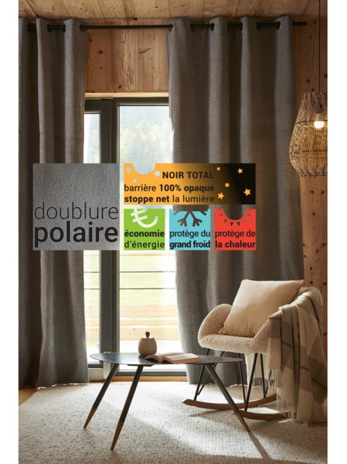 Rideaux occultant thermique & phonique - le fil d'ariane - 100% polyester - Kiabi Rideaux occultant thermique & phonique - le fil d'ariane - 100% polyester - Kiabi
