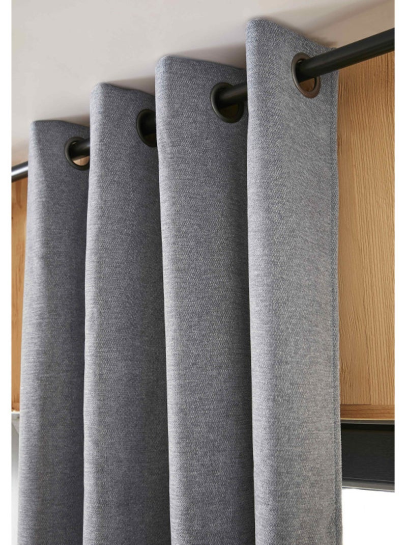 Rideaux occultant thermique & phonique - le fil d'ariane - 100% polyester Argent - Kiabi