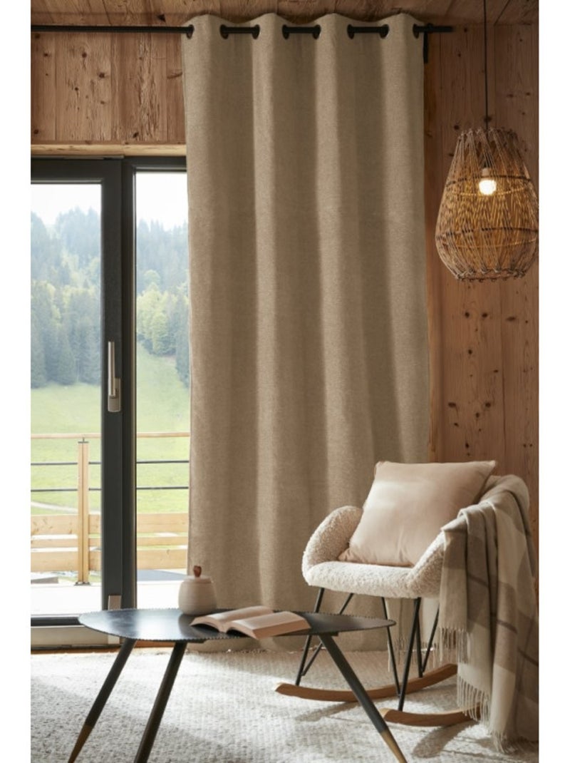 Rideaux occultant thermique & phonique - le fil d'ariane - 100% polyester Beige - Kiabi