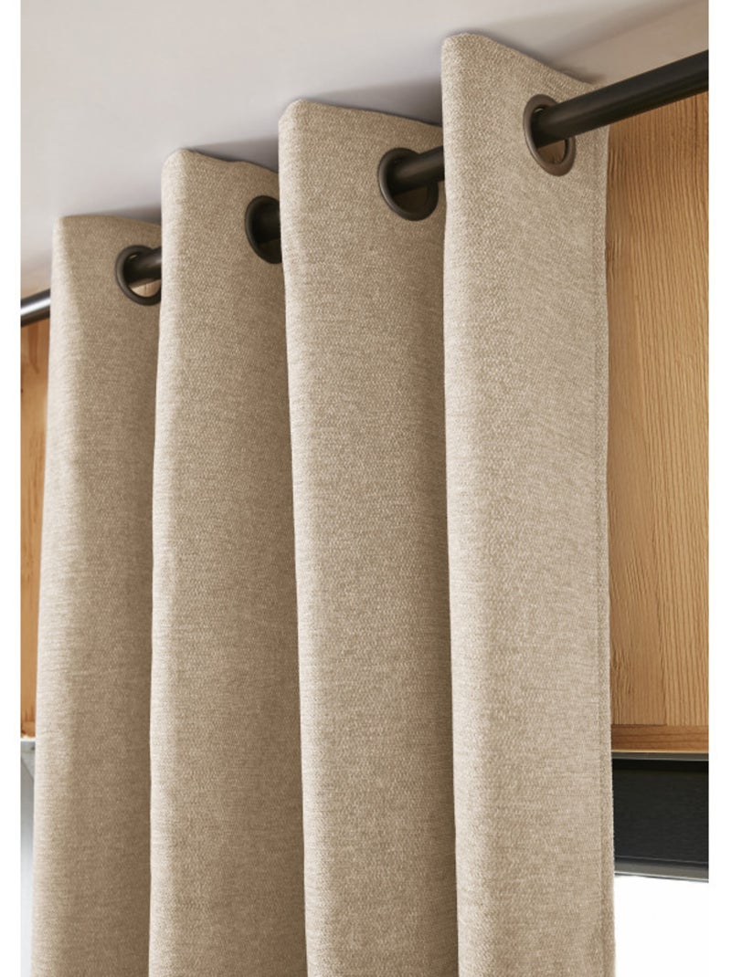 Rideaux occultant thermique & phonique - le fil d'ariane - 100% polyester Beige - Kiabi