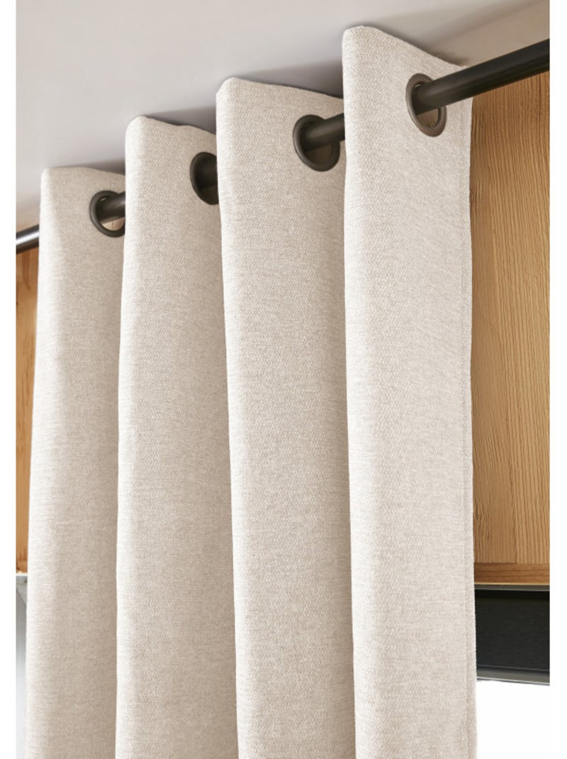 Rideaux occultant thermique & phonique - le fil d'ariane - 100% polyester Blanc cassé - Kiabi