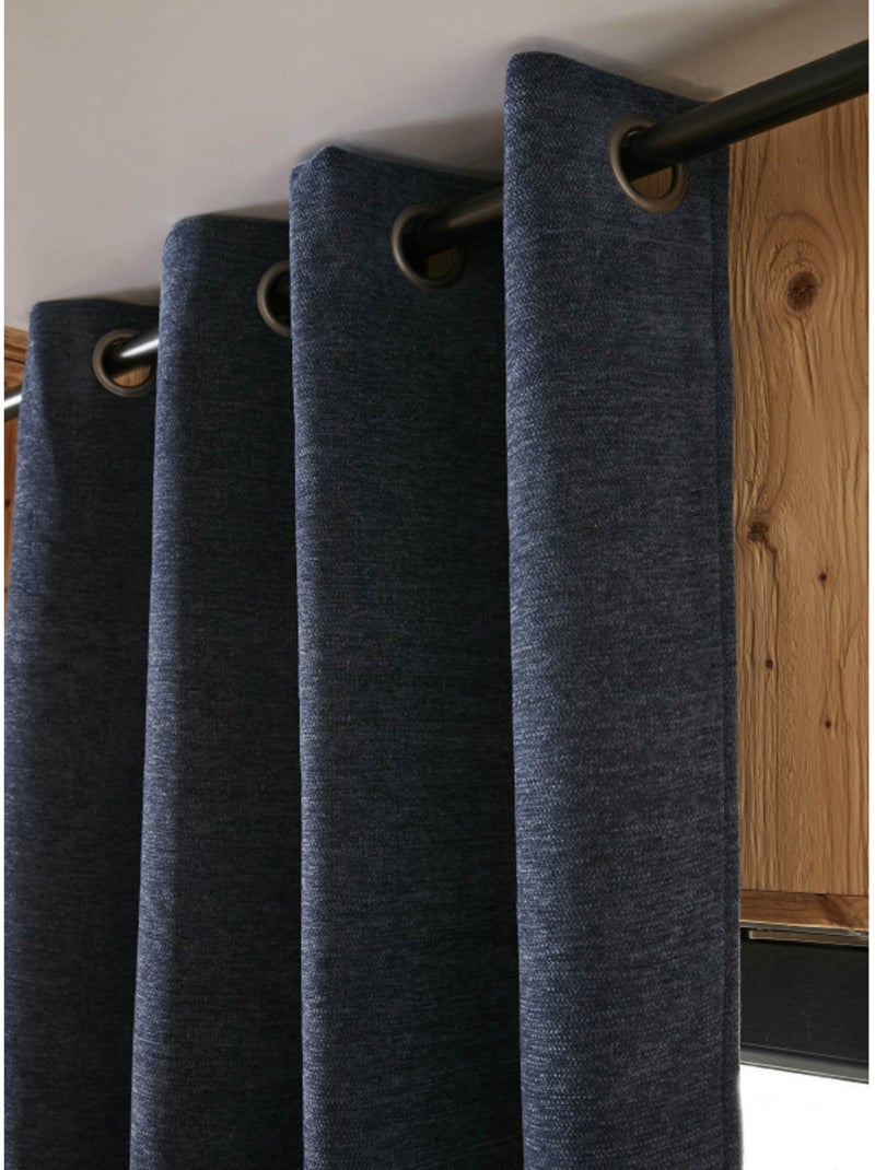 Rideaux occultant thermique & phonique - le fil d'ariane - 100% polyester Bleu nuit - Kiabi