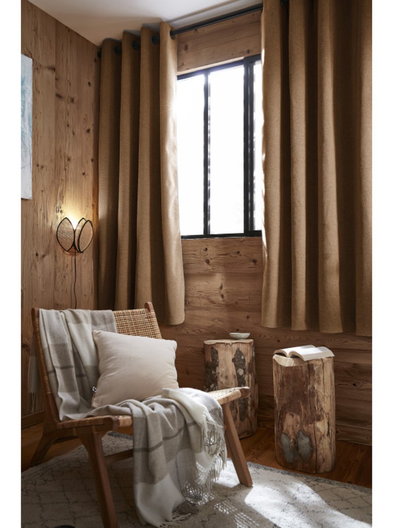 Rideaux occultant thermique & phonique - le fil d'ariane - 100% polyester Camel - Kiabi