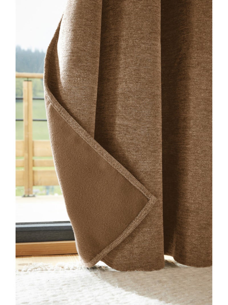 Rideaux occultant thermique & phonique - le fil d'ariane - 100% polyester Camel - Kiabi