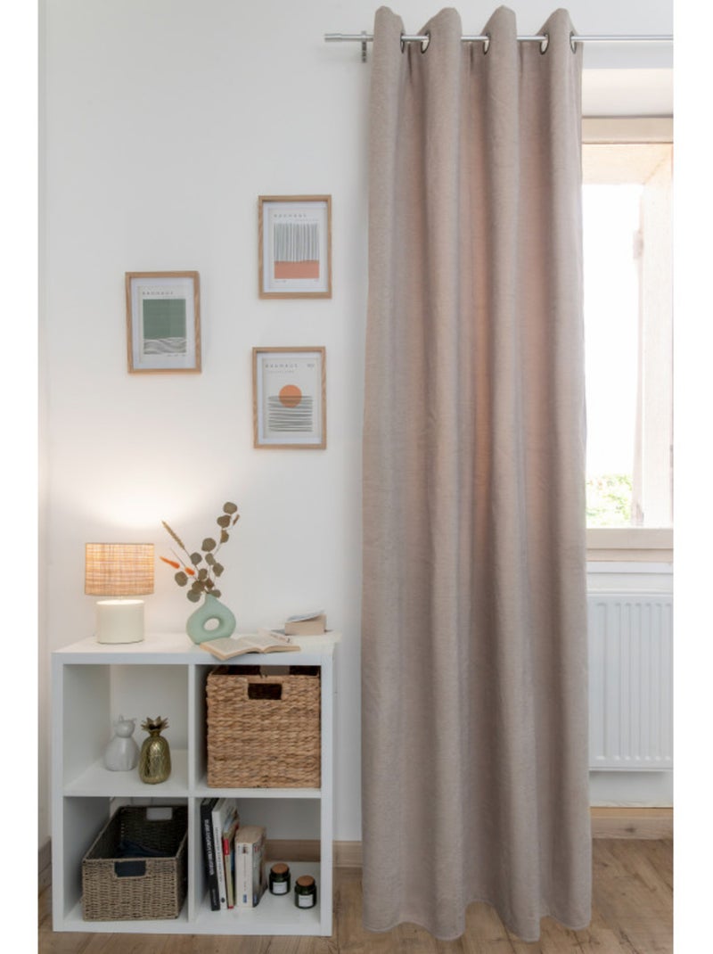 Rideaux occultant thermique & phonique - le fil d'ariane - 100% polyester Gris taupe - Kiabi