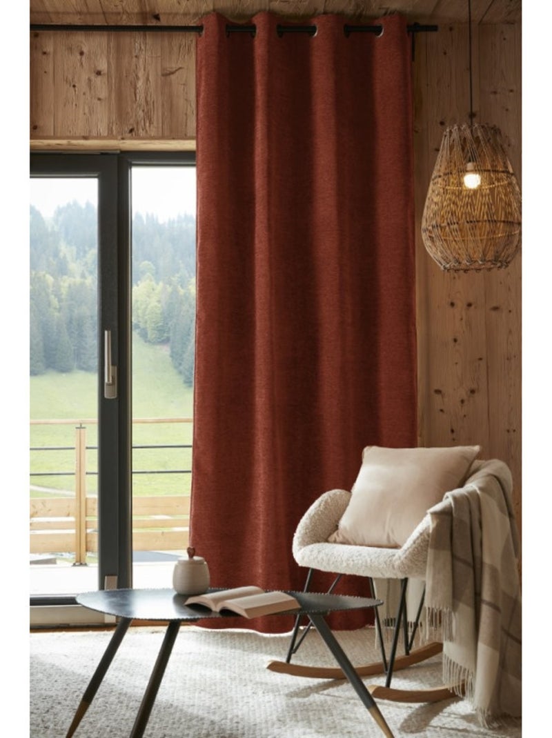 Rideaux occultant thermique & phonique - le fil d'ariane - 100% polyester Terracotta - Kiabi