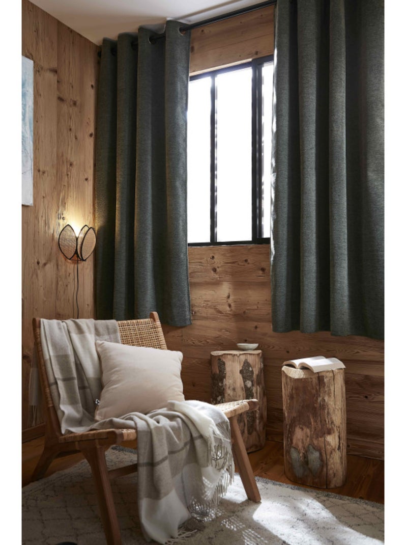 Rideaux occultant thermique & phonique - le fil d'ariane - 100% polyester Vert - Kiabi